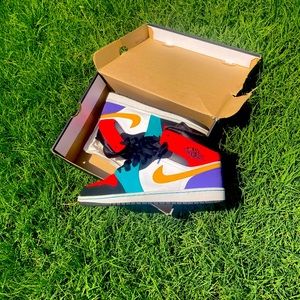 Jordan 1 mid bred multi-color